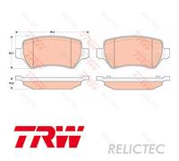 Rear Brake Pads Set Opel Vauxhall:ZAFIRA B,Mk II 2,TOURER C,ASTRAVAN Mk IV 4