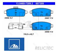 Rear Brake Pads Set Opel Vauxhall:ZAFIRA TOURER C,Mk III 3,ASTRA J,GTC Mk VI 6