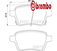 REAR BRAKE PADS SET P 59 086 BREMBO I