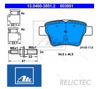 Rear Brake Pads Set Peugeot:207,SW,CC 425401 425419