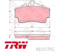 TRW GDB1395 Brake pad set