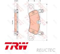 Brake Pad Set, disc brake TRW GDB1876 for CAYENNE (92A) 3.0 2011-