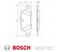 Genuine BOSCH Rear Brake Pad Set for Porsche 911 Carrera GTS 3.8 (07/12-12/19)