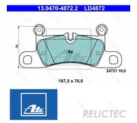 Brake pads 13.0470-4872.2 ATE for PORSCHE VW