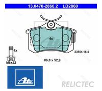 Rear Brake Pads Set VW Audi:A4,A3,CADDY III 3,GOLF VI 6,A1,POLO,Plus,V 5