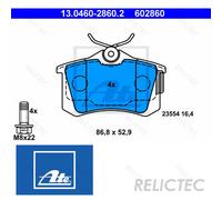 Rear Brake Pads Set VW Audi:A4,A3,CADDY III 3,GOLF VI 6,A1,POLO,Plus,V 5