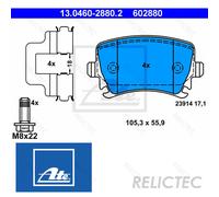 Rear Brake Pads Set VW Audi Seat Skoda:A4,PASSAT,A6,A3,GOLF VI 6,OCTAVIA II 2