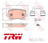 Rear Brake Pads Set VW:GOLF VI 6,EOS,SCIROCCO,V 5 JZW698451M JZW698451M