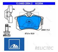 Rear Brake Pads Set VW Seat Skoda Audi:POLO,GOLF IV 4,BORA,IBIZA IV 4 1J0698451F