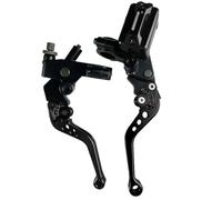 Rear Brake Pump Master Cylinder One Pair Universal Motorcycle Brake Master Cylinder Lever Cable Clutch Reservoir Fit For Scooter Sport Dirt Bike(Black B)