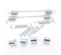 Rear Brake Shoe Fitting Kit with Springs for Ford Focus MK2 (2004-2011) - Iron Brake Disc Repair Kit, Direct Installation, Silver Finish