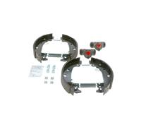 Bosch KS204 Kit Super Pro - Rear drum brake kit - 1 pre-assembled set, 2 wheel brake cylinders, 4 brake shoes