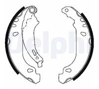 Rear Brake Shoe Set Delphi LS1848 Fits Peugeot 206+ 206 206 Van Braking System