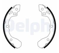 Brake shoes LS1918 DELPHI for KIA JOICE RIO I Hatchback RIO I Saloon