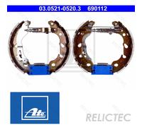 Rear Brake Shoe Set Fiat Ford:PANDA,500,500C,KA