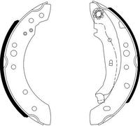 Rear Brake Shoe Set HELLA 8DB 355 000-371 Fits Renault Twingo Inner Ø 203 mm