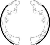 Rear Brake Shoe Set HELLA 8DB 355 003-011 Fits Toyota Hilux Hilux Vigo