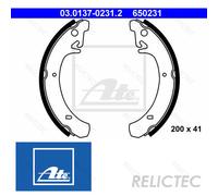 Brake shoe set ATE 03.0137-0231.2 for LADA 112 (2112) 1.5 1995-2