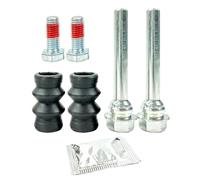 Rear Brake Slide Pin Guide Kit, Bolts, Rubber Dust Boots | Complete rear slide pin repair kit with bolts, dust boots and brake grease. Restore brake sliding function.