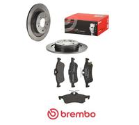 Rear Brembo Brake Discs Pair and Pads For Honda Civic Type R FK2 2015-2017