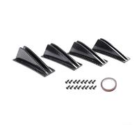 Rear Bumper Carbon Fiber Patterned Mini Spoiler Set 4 Lip Spoilers for Enhanced Stability (carbon)