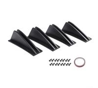 Rear Bumper Carbon Fiber Patterned Mini Spoiler Set 4 Lip Spoilers for Enhanced Stability (ordinary)