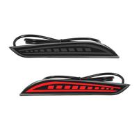 Rear Bumper Corner Reflector Compatible With Chevrolet For Cruze 2017 2018 Car Rear Bumper Reflector Light Reverse Brake Lamp Dynamic Turn Signal Warning Lamp(Grey,C)