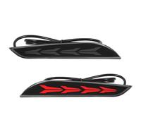 Rear Bumper Corner Reflector Compatible With Chevrolet For Cruze 2017 2018 Car Rear Bumper Reflector Light Reverse Brake Lamp Dynamic Turn Signal Warning Lamp(Grey,B)
