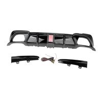 Rear Bumper Diffuser For BMW For 3-Series G20 G28 Sport 330i M340i 2019-2022 Rear Diffuser With LED Light(LED Glossy Black)