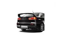 Rear Bumper Diffuser For Lancer For EVO 2008 2009 2010 2011 2012 2013 2014-2015 Car Rear Trunk Lid Spoiler Wings ABS Plastic Black Carbon Spoiler(Glossy Black)