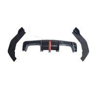 Rear Bumper Diffuser Spoiler For BMW For G80 For M3 2021 2022 2023 2024 ABS 3Pcs Car Rear Bumper Diffuser Lip Protector Guard With LED Light Gloss Black