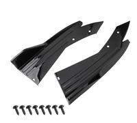 Rear Bumper Diffuser Universal Car Rear Bumper Spoiler Lip Carbon Fiber Wing Trim Protection Anti-crash Diffuser Side Skirt Wrap Angle Splitter Pair(2pcs black)