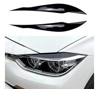 Rear bumper fog light frame 2Pcs Car Headlight Lamp Eyebrows Cover Trim Stickers/Fit For BMW 3 Series F30 F35 2013-2018 Gloss Black Car Eyelids Lids ABS Carbon Fog lamp mounting bracket(Gloss Black)