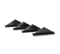Rear Bumper Guard 4pcs Universal Car Rear Bumper Lip Diffuser Shark Fins Canards Spoiler Splitter Carbon Black ABS Anti-Collision Accessories(Carbon Flat)
