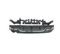 Rear Bumper Lip Diffuser With Exhaust Tips 4 Outlet Compatible For Benz C Class W205 C200 C220 Sedan Change To C63/AMG Look 2015 2016 2017(A Style)