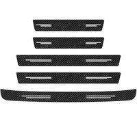 Rear Bumper Protector Car Rear Trunk Guard 5Pcs Carbon Fiber Door Protector Bumper Protected Leather Stickers for Subaru for Legacy