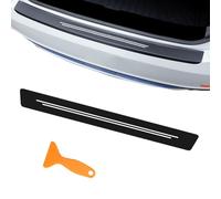 Rear Bumper Protector Strip Carbon Fiber Texture Car Trunk Door Sill Carbon Fiber Door Sill Universal Anti-Trampling Protection Decorative Strips (White 1 Pcs)
