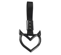 Rear Bumper Ring - Devil Heart Strap, Carbon Fibre Look, Warning Loop | Bumper Warning Ring Strap Holder for Garage Workshop Highway Track Street Driveway Autocross Commute