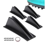 Rear Bumper Spoiler - 5.91X2.17X1.77 Inches 45g ABS Carbon Fiber Car Shark Fin Diffuser, 3D Modified Accessories, Triangular Lip Fins | Improves Aerodynamics Airflow Beneath Vehicles Upgraded