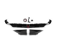 Rear Bumper Spoiler Cover Trim Tail Boot Side Spoiler Splitter Corner Cover Rear Bumper Diffuser Lip With LED Brake Light For Civic 11th 2022 2023 2024 2025