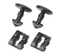 Rear Bumper Tow Cover Clips and Towing Eye Trim for Discovery 3 & 4 - for Durable Plastic Turn-Lock Fasteners with Inserts (Pack of 4)