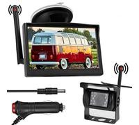 Rear Camera 5 Inch Wireless Car Rear View Monitor Backup Camera Heavy Duty Parking System Night Vision For Car/Truck/Pickup/RV Waterproof Camera