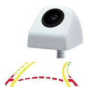 Rear Camera Car Intelligent Dynamic Trajectory Moving Guide Parking Line Rear View Reverse Back Up Tracks Camera For DVD Monitor Waterproof Camera(WHITE)