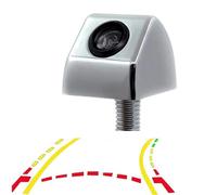 Rear Camera Car Intelligent Dynamic Trajectory Moving Guide Parking Line Rear View Reverse Back Up Tracks Camera For DVD Monitor Waterproof Camera(Chrome)