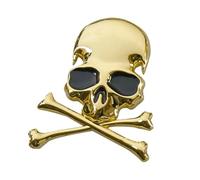 Rear Decoration for Saloon - 2.4 Inch Car Sticker, Skull Car Sticker, Metal Cross Bone Motorcycle Sticker, 3D Decoration Car Sticker, Gothic Skeleton Decoration, Car Tail Decoration