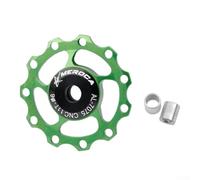 Rear Derailleur Pulley Wheel 11T 13T For Jockey Wheel For Bicycle Gear Pulley Replacement Road For Bike Mountain For Bike Sealed Bearing Aluminium Alloy Guide Wheel(11T green)