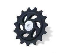 Rear Derailleur Pulley Wheel With Bearing For Road Mountain For Hybrid Bikes, Cnc Engineering Plastic Roller, Smooth Shifting Guide, 10t To 18t Options, Black Color(15T)
