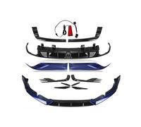 Rear Diffuser Bumper Body Kit For Accord 2021-2022 Gloss Black Front Bumper Lip+Rear Diffuser+Fog Lamp Frame Splitter Air Vent Cover Trim Bumper Guard(Blue)