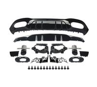 Rear Diffuser Bumper For Benz W177 A160 A180 A200 A220 A250 Hatchback 2019+ A45 A35 Style Rear Bumper Diffuser Lip With Exhaust Tips Bumper Guard(A35 look Black)