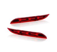 Rear Diffuser Bumper For For Mustang 2015 2016 2017 Red LED Car Rear Bumper Reflector Tail/Brake Lights Rear Fog Lights W/Sequential Turn Signal Bumper Guard(Red Lens)
